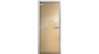 Cтеклянная межкомнатная дверь DS RAL 1015